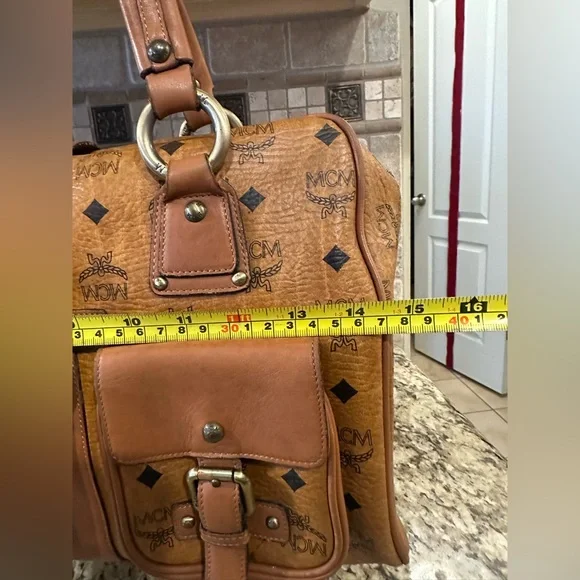 MCM Cognac Visetos Satchel ✨🎉Host Pick 🎉✨ - Picture 14 of 16